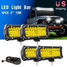 Nilight Amber 4PCS 5INCH 72W Led Work Bar Fog Driving Truck Lamps Pk 4" 7". Fixed Price $69.99.
