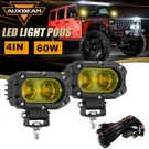 Auxbeam 4INCH Motorcycle Led Work Light Flood Pods Bar Driving Amber Fog Lamp. Fixed Price $79.99.