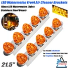 Front Air Cleaner Brackets For Peterbilt Led Watermelon Lights&bezels Amber Lens. Fixed Price $207.73.