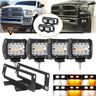 For 2010-2018 Dodge Ram 2500/3500 + 4 Inch Led Pods Fog Light Lamp Mounts Set. Fixed Price $117.98.