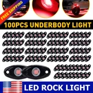 Red Led Rock Light For Jeep Off-road Truck Atv Utv Underbody Wheel Auxito. Fixed Price $249.99.