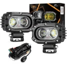 Auxbeam 4 Inch Led Pod, Square White Flood Light,. Fixed Price $128.14.