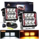 Nilight Led Pod Lights Heated Lens With Amber Drl 4 Inch 60 Square Super Sp.... Fixed Price $235.83.