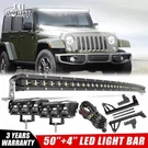 50" Curved Led Light Bar COMBO+4" Pods For 07-18 Jeep Wrangler Jk Roof Brackets. Fixed Price $207.99.