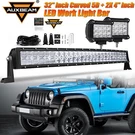 Auxbeam 32" 5D Curved Led Light BAR+2X 4" Work For 98-14 Nissan Frontier. Fixed Price $129.99.