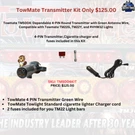 Towmate TM5004 Pin Round Transmitter Kit With Charger And 2 Fuses - Save Big. Fixed Price $125.00.