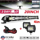 20IN 1200W Led Light Bar Combo + 2X4IN Pods Offroad Wiring Kit For Jeep Suv Atv. Fixed Price $36.59.