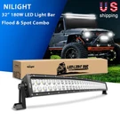 Nilight 32" Inch 180W Curved Led Bar Spot Flood Combo Off-road Suv Atv Utv. Fixed Price $69.99.