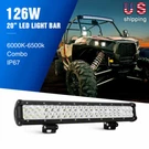 Nilight Led Bar 20 Inch 126W Spot Flood Combo Offroad Lights 4WD Truck Car. Fixed Price $45.99.