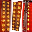 Front Air Cleaner Kit W/16 Flat Amber Led Lights & Bezels - Clear Lens Peterbilt. Fixed Price $142.09.