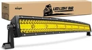 Nilight 33 Inch Led Bar 256 Chips Yellow Beam Curved Triple Row Combo. Fixed Price $82.99.