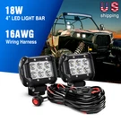 Nilight Led Bar 2PCS 18W Spot Mini Driving Lamps Wiring Harness Kit. Fixed Price $35.49.