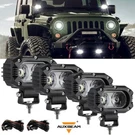 Auxbeam 4" Led Work Light Cube Pods 120 Flood For Jeep Wrangler Jk Tj Cj Yj Jl. Fixed Price $79.99.