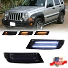 Smoke Front Bumper Switchback Led Paking Signal Light For 2005-2007 Jeep Liberty. Fixed Price $79.99.