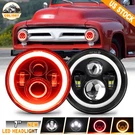 Pair 7" Inch Led Headlights Red Halo 1953-1977 Ford F-100 F-250 F-350 Pickup. Fixed Price $49.49.