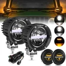 Auxbeam 4 Inch 110W 11000LM Led Pods Offroad Driving Lights With Amber Drl. Fixed Price $119.23.