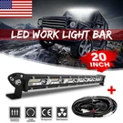 Kit 20INCH Slim Led Light Bar Spot Flood Combo Work Offroad Suv Driving Atv 4WD. Fixed Price $12.59.
