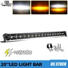 Yellow White Slim 6D Led Light Bar 20INCH Strobe Lamp Offroad Truck Suv Atv 4WD. Fixed Price $41.24.