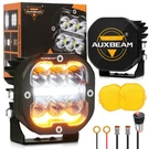 Auxbeam 3'' 168W Led Cube Pods Off Road Driving Lamps Work Light Bar Drl Amber. Fixed Price $132.78.