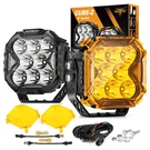 2X Auxbeam Cube-z 4" Spot Led Pods Lights Off Road W/ White Drl & Amber Covers. Fixed Price $144.49.