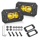 Yellow Flush Mount Led Pods, Akd Part Cree Bumper 3",. Fixed Price $55.68.