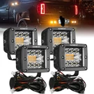 Auxbeam 3"INCH Led Pods Light Bar Offroad Atv White Yellow Strobe Work Fog 3X3. Fixed Price $59.99.