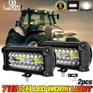 2PC- Inch Off Road 80W Led Fog 7" Work Light Bar Suv Boat Spot Lamps Pair. Fixed Price $17.56.