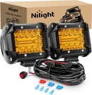 Nilight 2PC 4INCH Amber Led Pods Triple Row 60W Flood Spot Combo Driving Fog. Fixed Price $36.81.