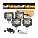 Auxbeam Inch 240W Led Pods, Amber White Fog 6 Modes Strobe Lights For.... Fixed Price $103.49.