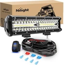Nilight 12INCH 300W Triple Row Flood Spot Combo Driving Boat Led Off Road Lights. Fixed Price $54.99.