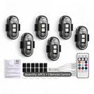 6PC Led Strobe Lights W/ Remote Usb Recharge Car Truck Bike Accent Kit. Fixed Price $20.00.