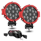 7" 51W Red Led Pods Spot Lights 2-PACK With Harness For Off-road Jeep Atv. Fixed Price $68.99.