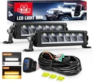 Nilight Led Bar With Amber Drl 2 Pcs 30 9 Inch Single Row Slim 3365 Lm. Fixed Price $109.99.
