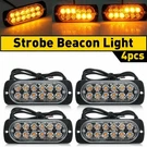 4X Car 12-LED Strobe Lamps Surface Mount Flashing Lights For Truck Pickup Exd. Fixed Price $16.14.